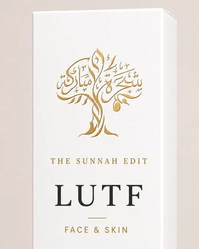 Lutf face and skin care packaging by The Sunnah Edit